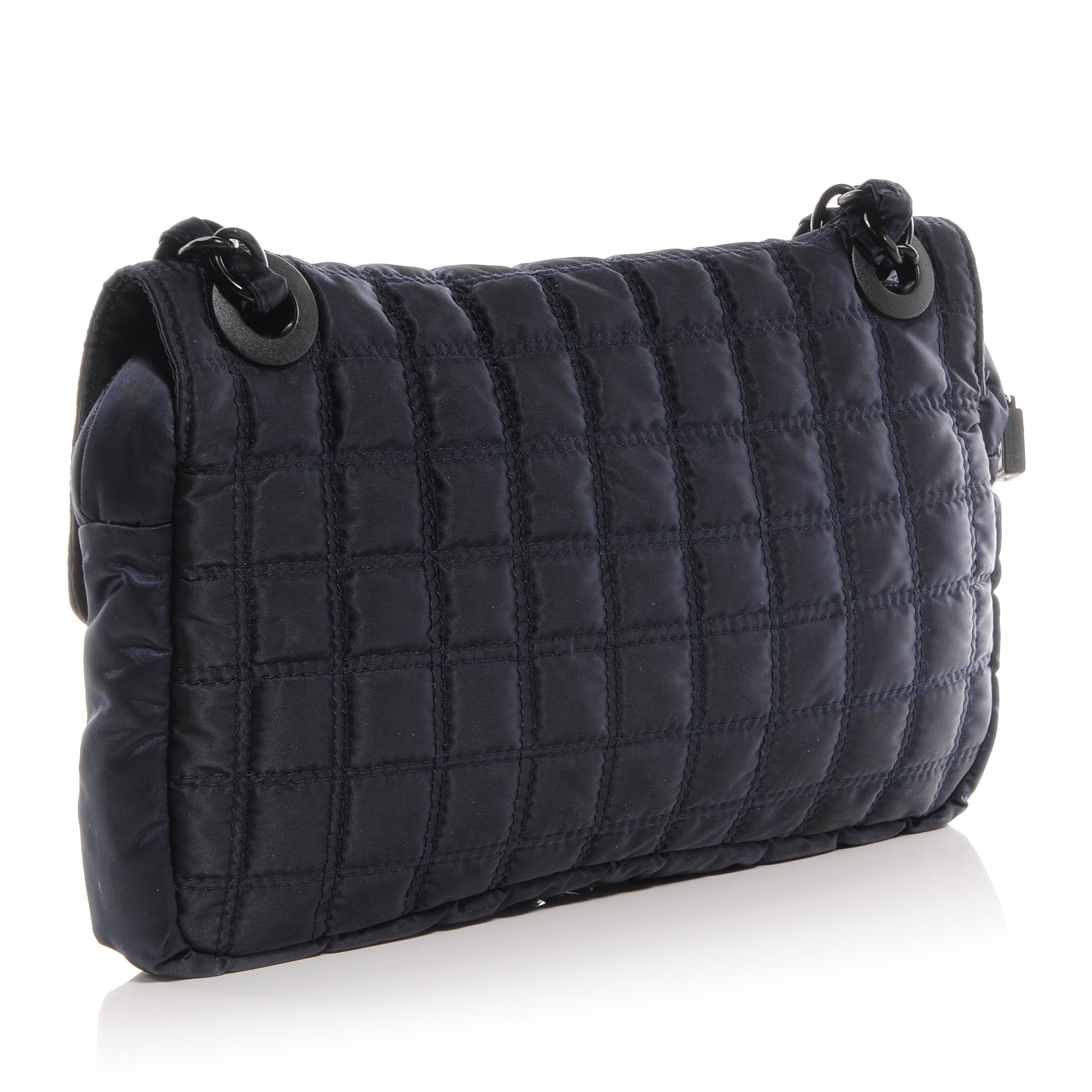 Chanel Nylon Quilted Sport Flap Bag Navy 3 of 9