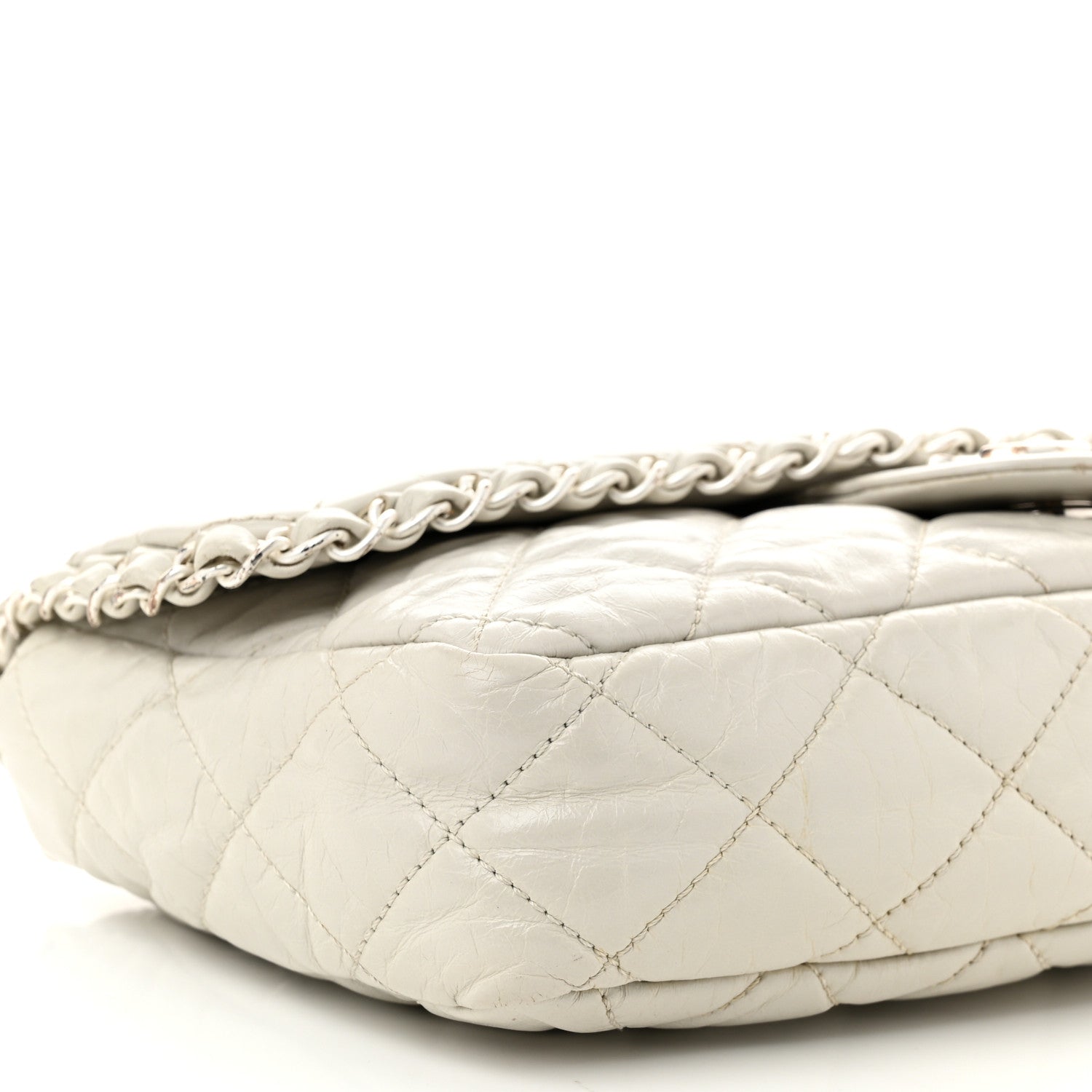 Chanel Calfskin Quilted Medium Chain Me Flap White 8 of 10