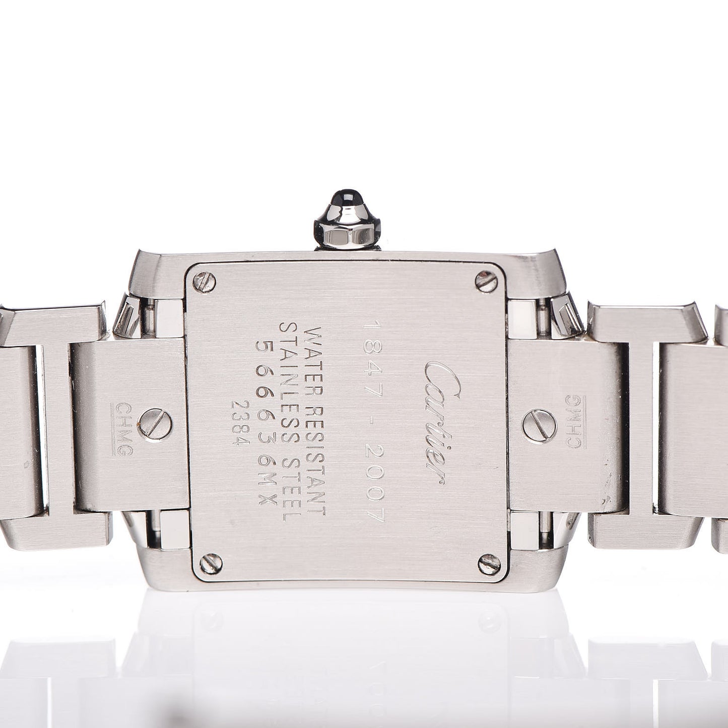 Stainless Steel 20mm Tank Francaise 160th Anniversary Quartz Watch