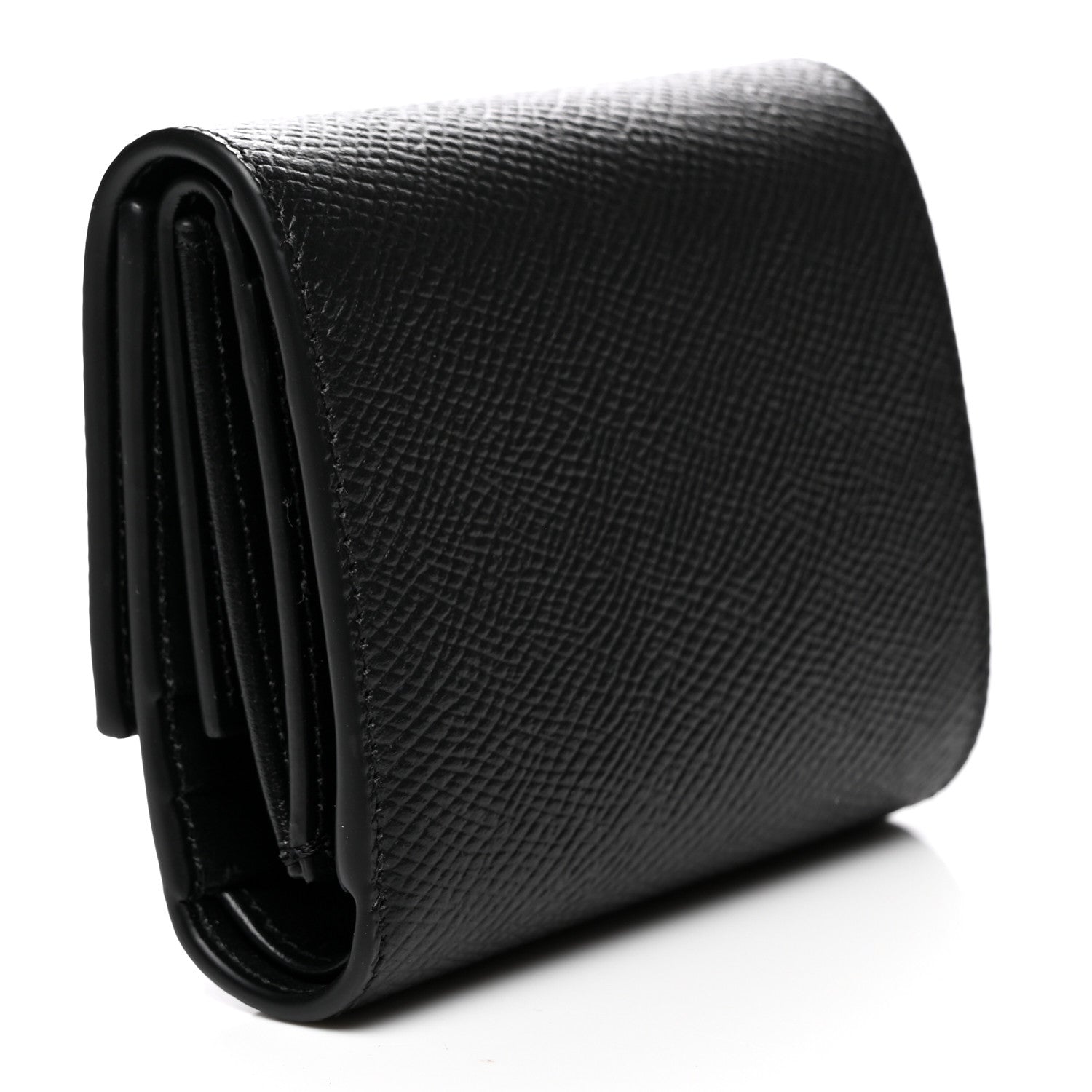 Celine Grained Calfskin Small Multifunction Folded Wallet Black 3 of 9