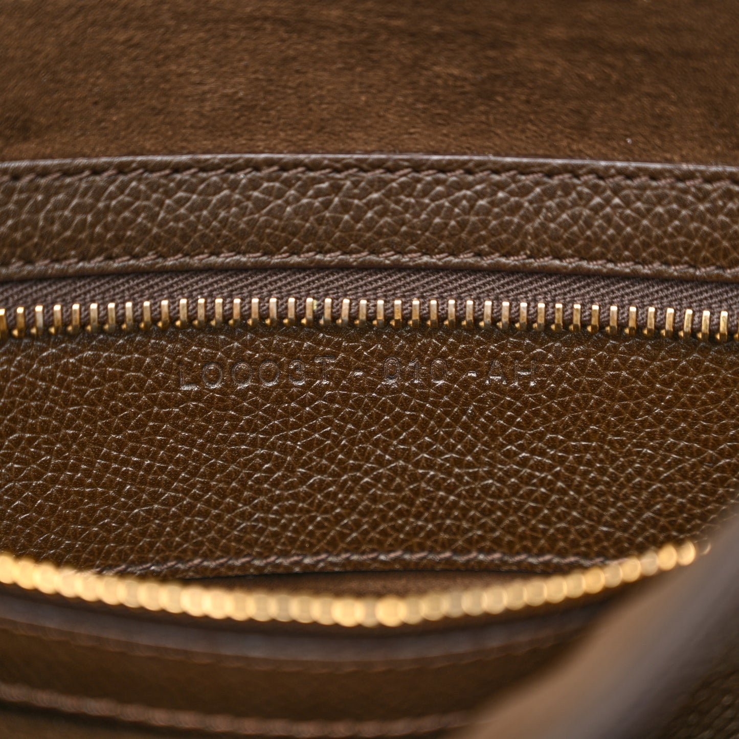 Grained Calfskin Large Jennifer Crossbody Bag Brown