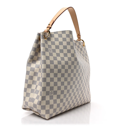 Louis Vuitton Damier Azur Graceful MM Rose Ballerine 3 of 8