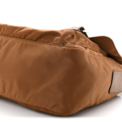 Prada Re-Nylon Vela Saffiano Pocket Double Buckle Messenger Shoulder Bag Brandy 10 of 10