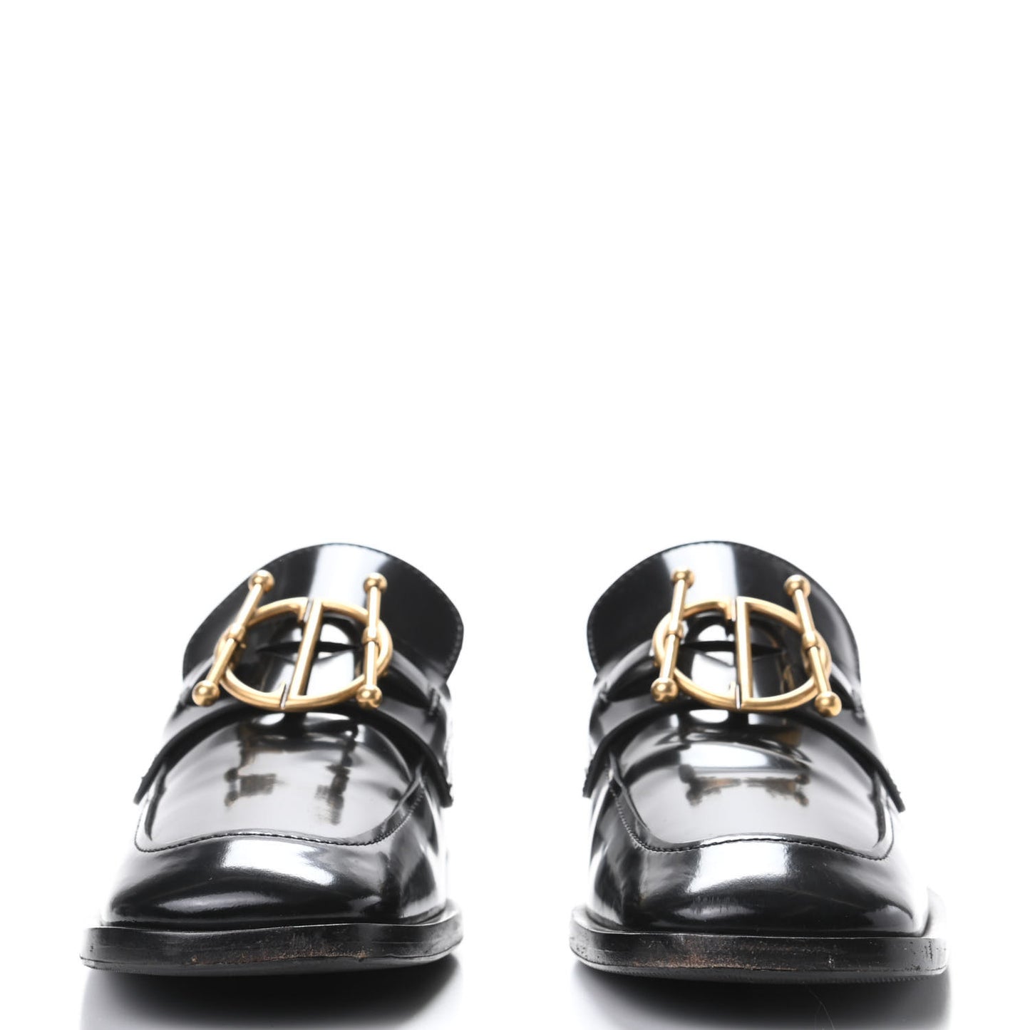 Shiny Calfskin Diordirection Loafers 36 Black