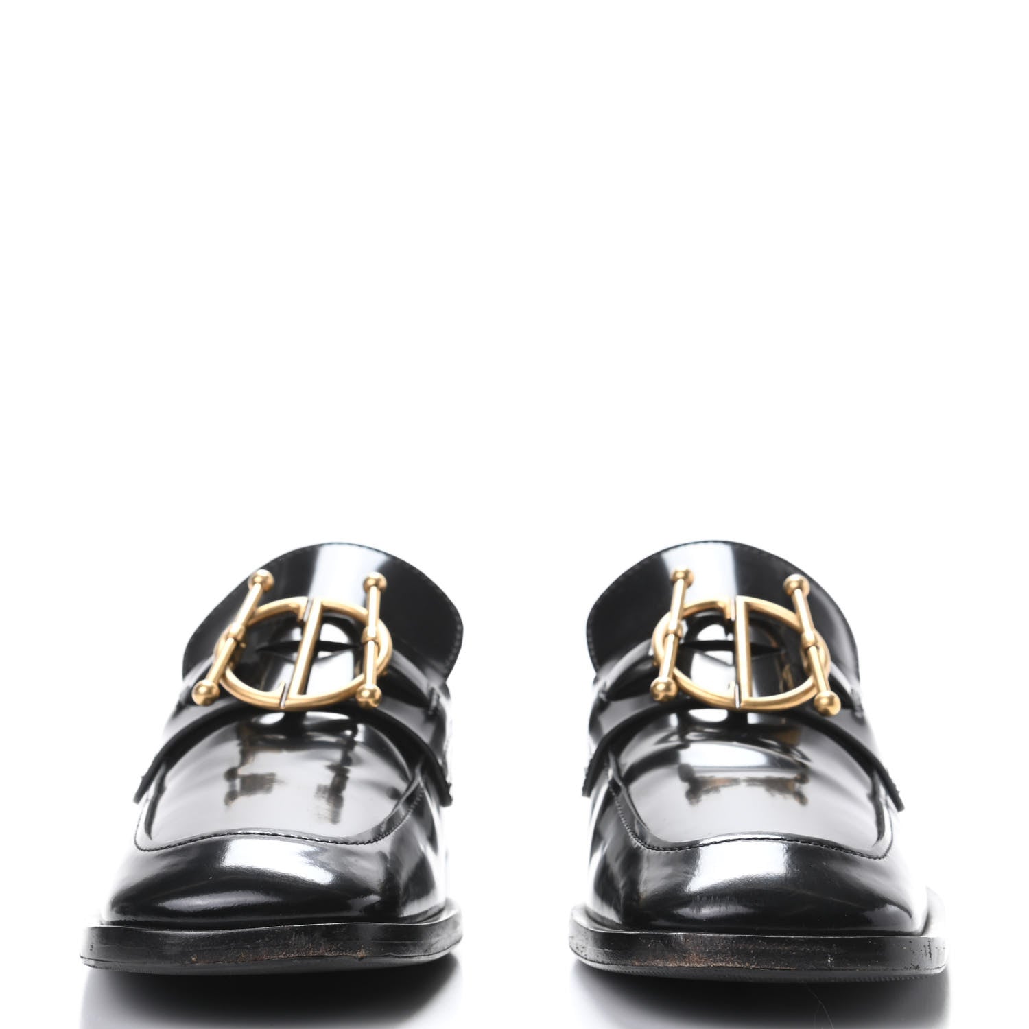 Christian Dior Shiny Calfskin Diordirection Loafers 36 Black 2 of 10