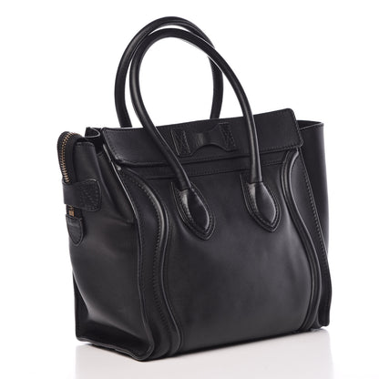 Celine Smooth Calfskin Micro Luggage Black 3 of 11