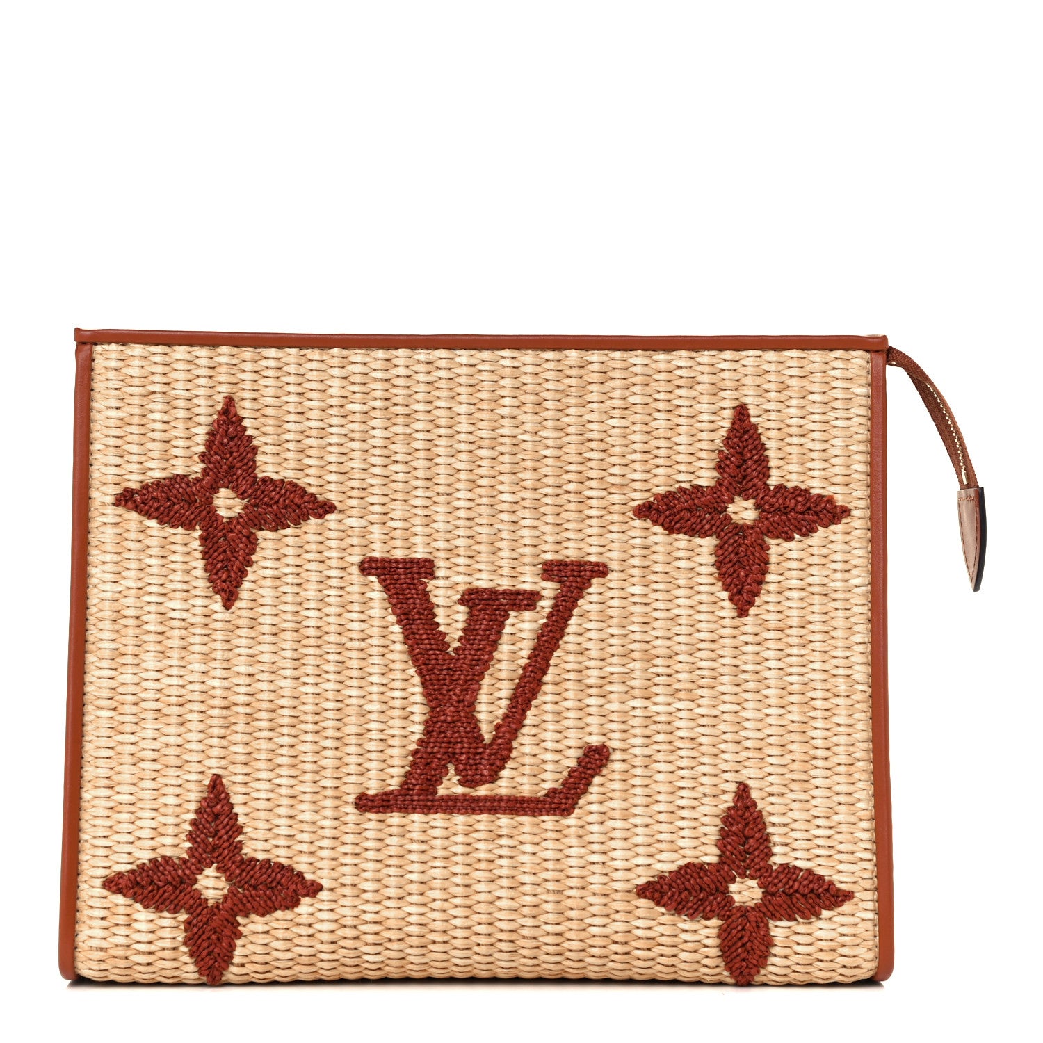 Louis Vuitton Raffia Monogram Giant Toiletry Pouch 26 Tan 1 of 11
