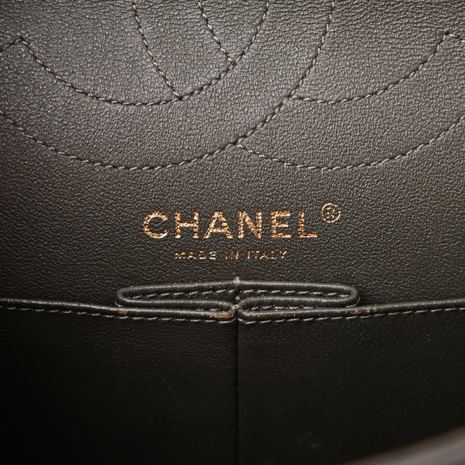 Chanel Aged Calfskin Chevron Quilted 2.55 Reissue 226 Flap Dark Grey 6 of 12