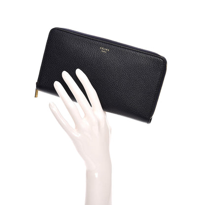 Celine Calfskin Large Zip Around Multifunction Wallet Midnight 2 of 7