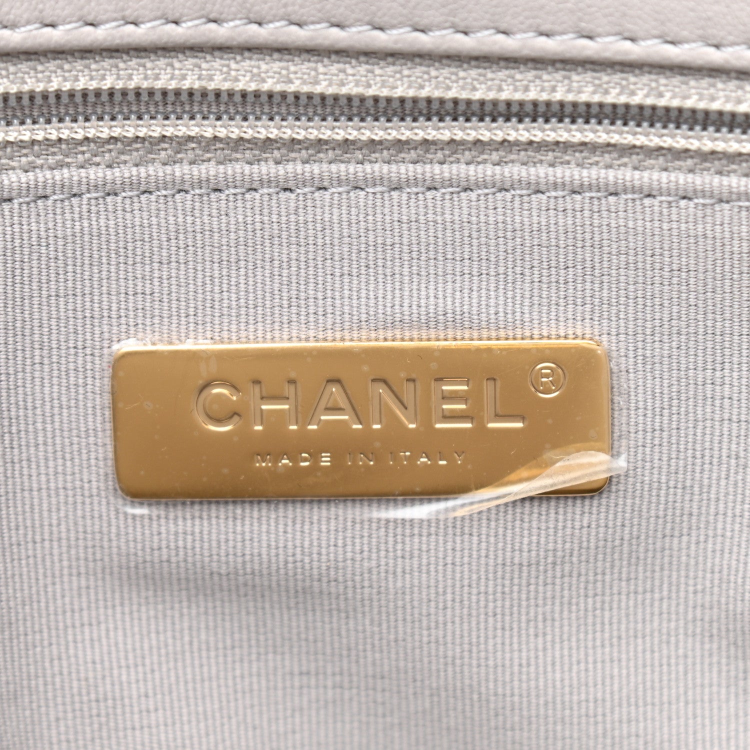 Chanel Lambskin Quilted Chanel 19 Shopping Bag Grey 6 of 11