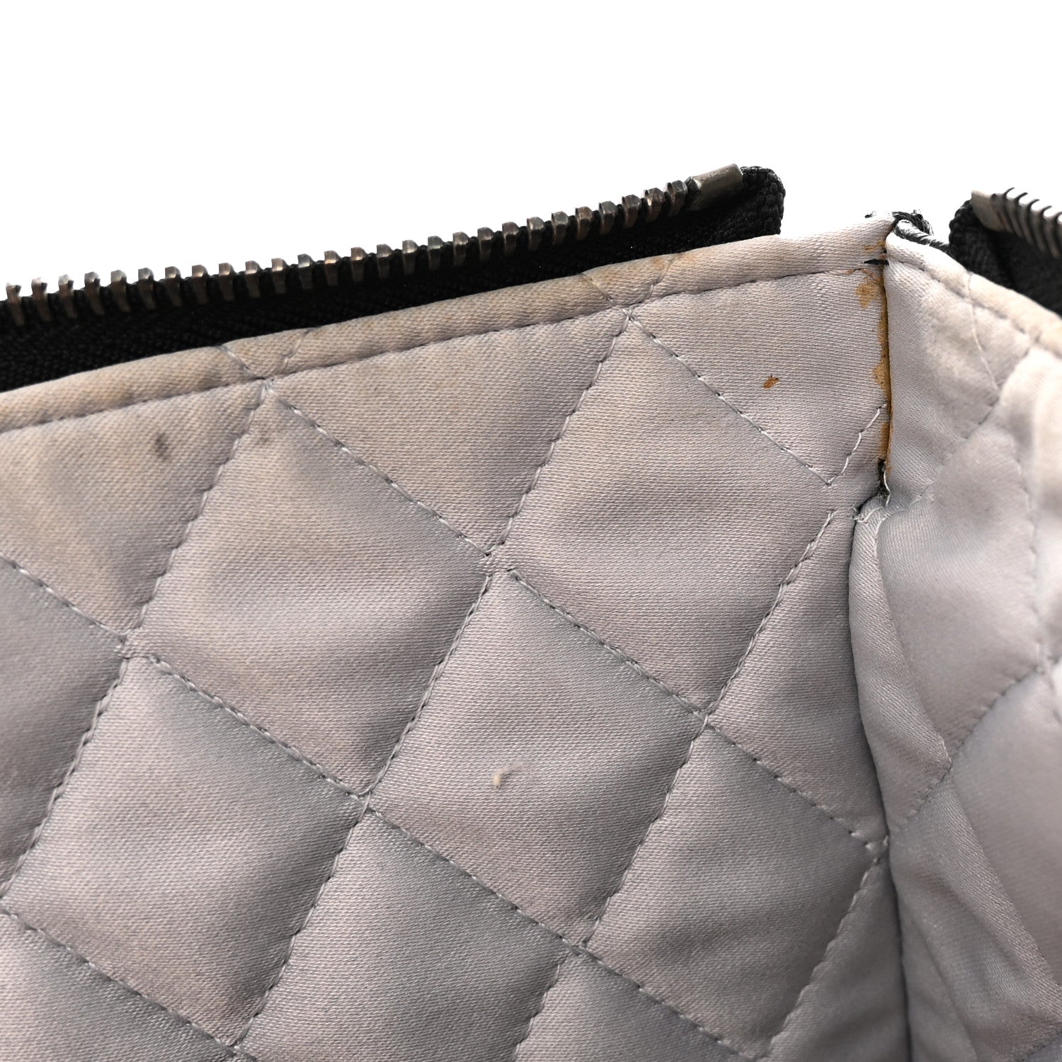 Chanel Crackled Lambskin Quilted Medium Cosmetic Case Black 12 of 13