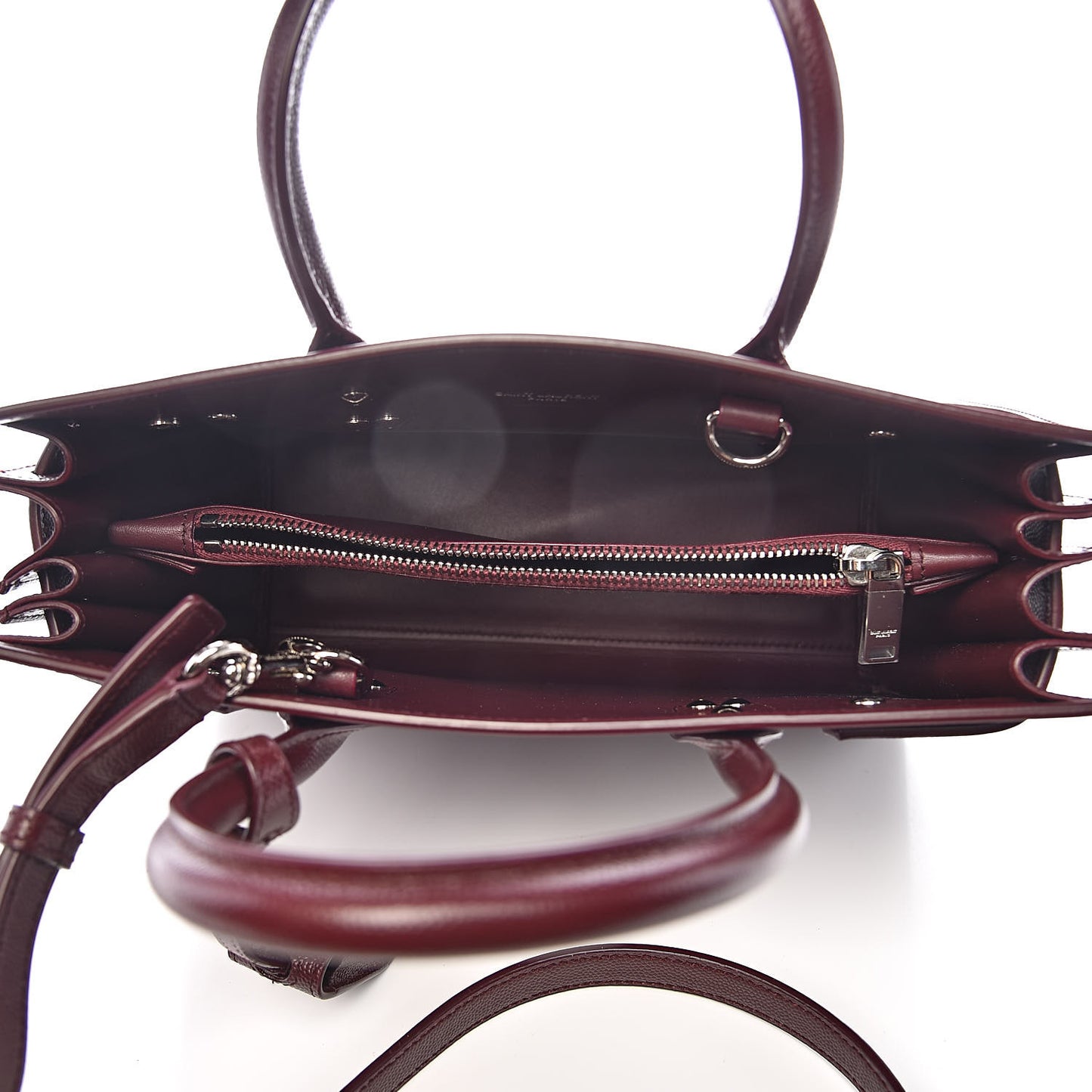 Grained Calfskin Small Sac De Jour Bag Rouge Legion