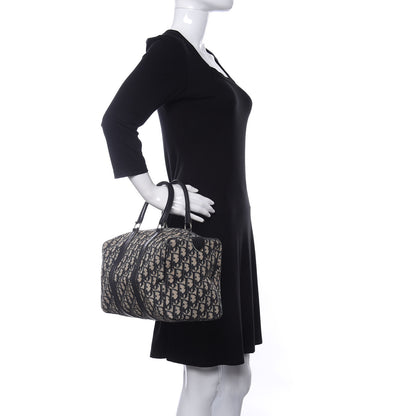 Christian Dior Monogram Boston Navy Blue 2 of 17