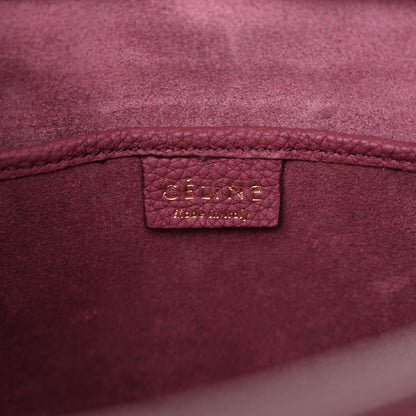 Celine Drummed Calfskin Nano Luggage Plum 6 of 12