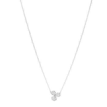 Tiffany Platinum Diamond Paper Flowers Pave Pendant Necklace 1 of 7