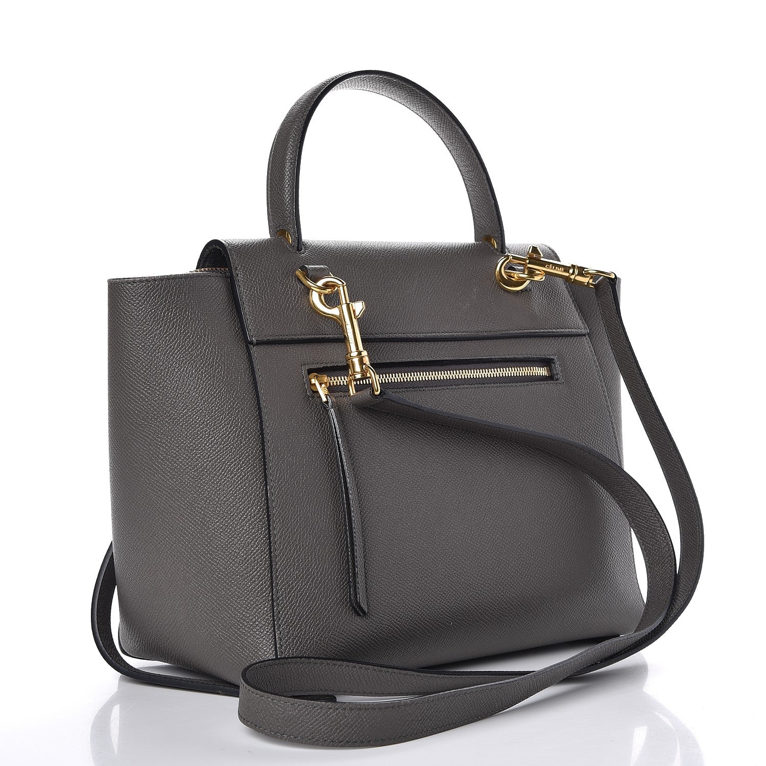 Celine Grained Calfskin Micro Belt Bag Grey 3 of 17