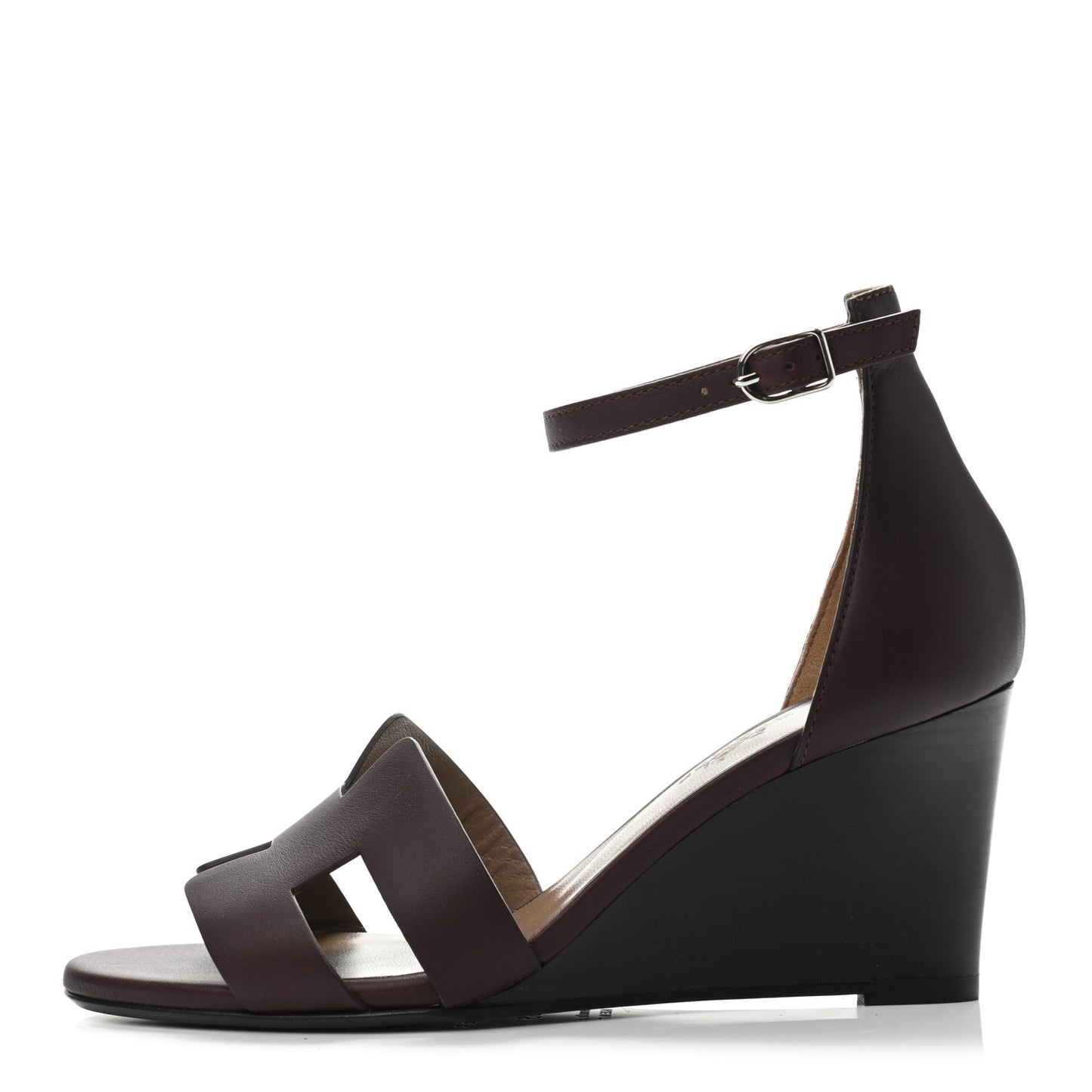 Calfskin Legend Wedge Sandals 35 Cassis