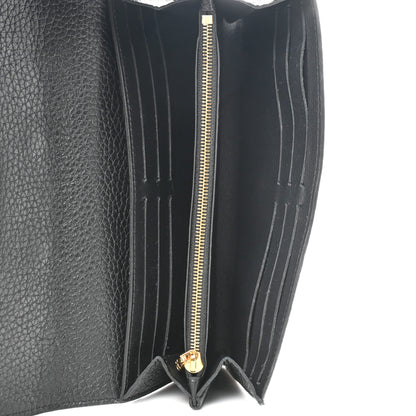 Louis Vuitton Taurillon Studded Sol Capucines Wallet Black 5 of 6