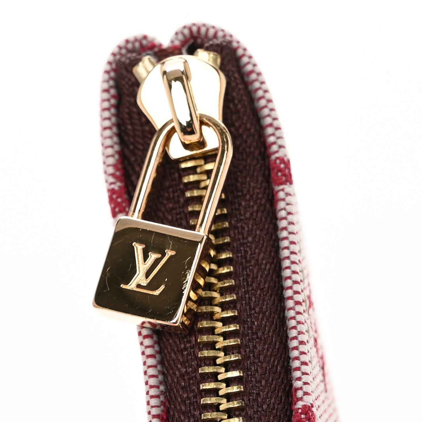 Mini Monogram Key Pouch Cherry