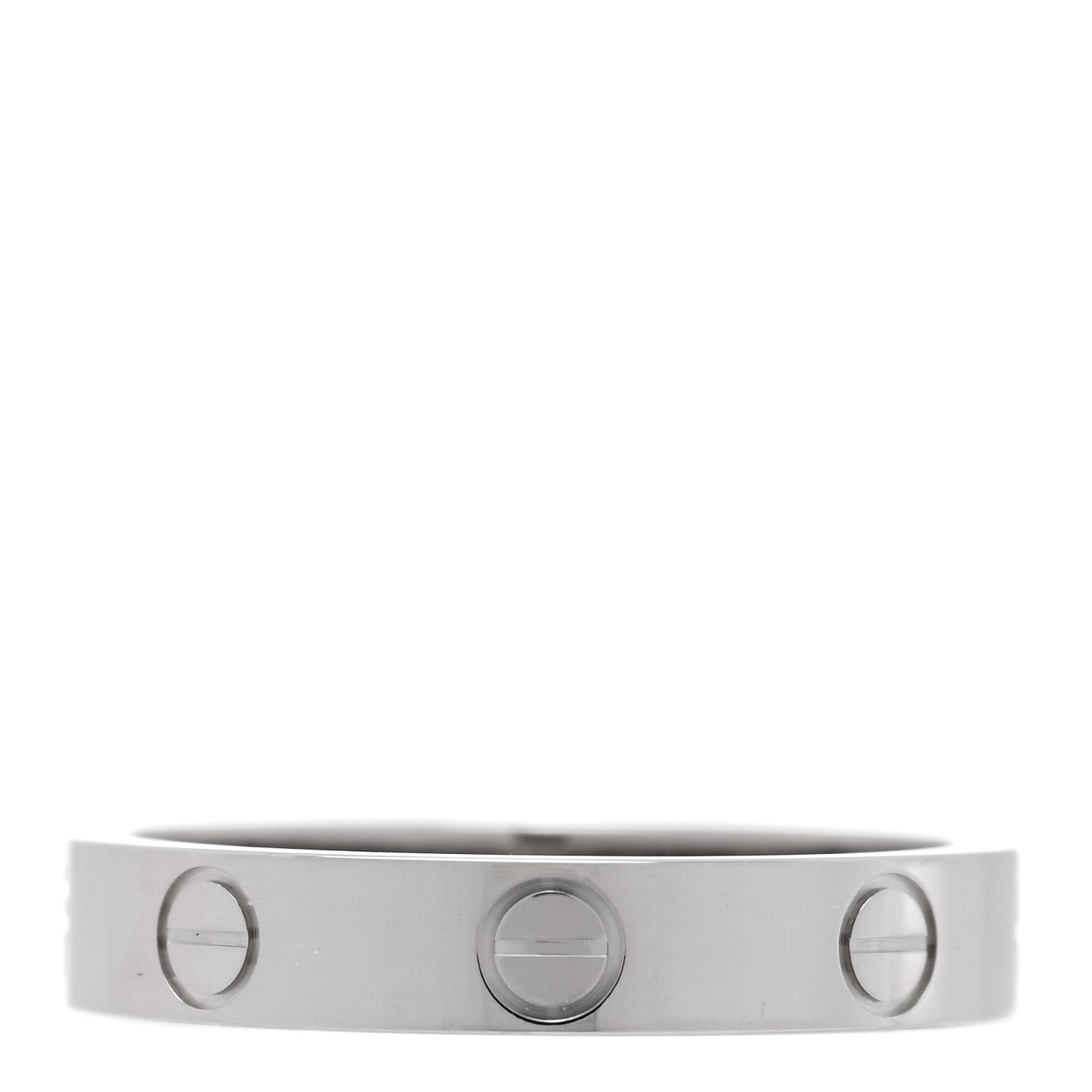 18K White Gold 3.5mm LOVE Wedding Band Ring 54 7