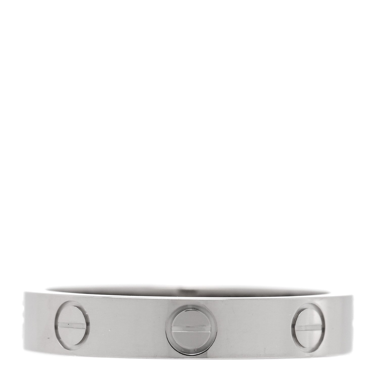 Cartier 18K White Gold 3.5mm LOVE Wedding Band Ring 54 7 3 of 6