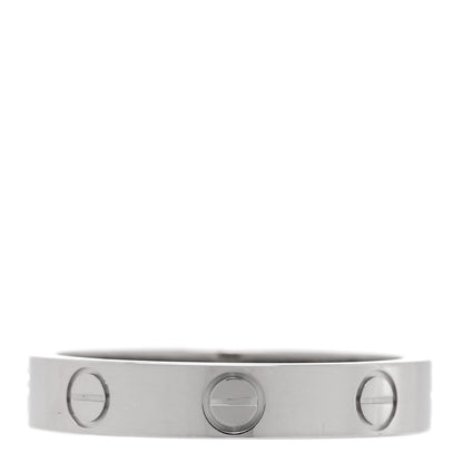 Cartier 18K White Gold 3.5mm LOVE Wedding Band Ring 54 7 3 of 6