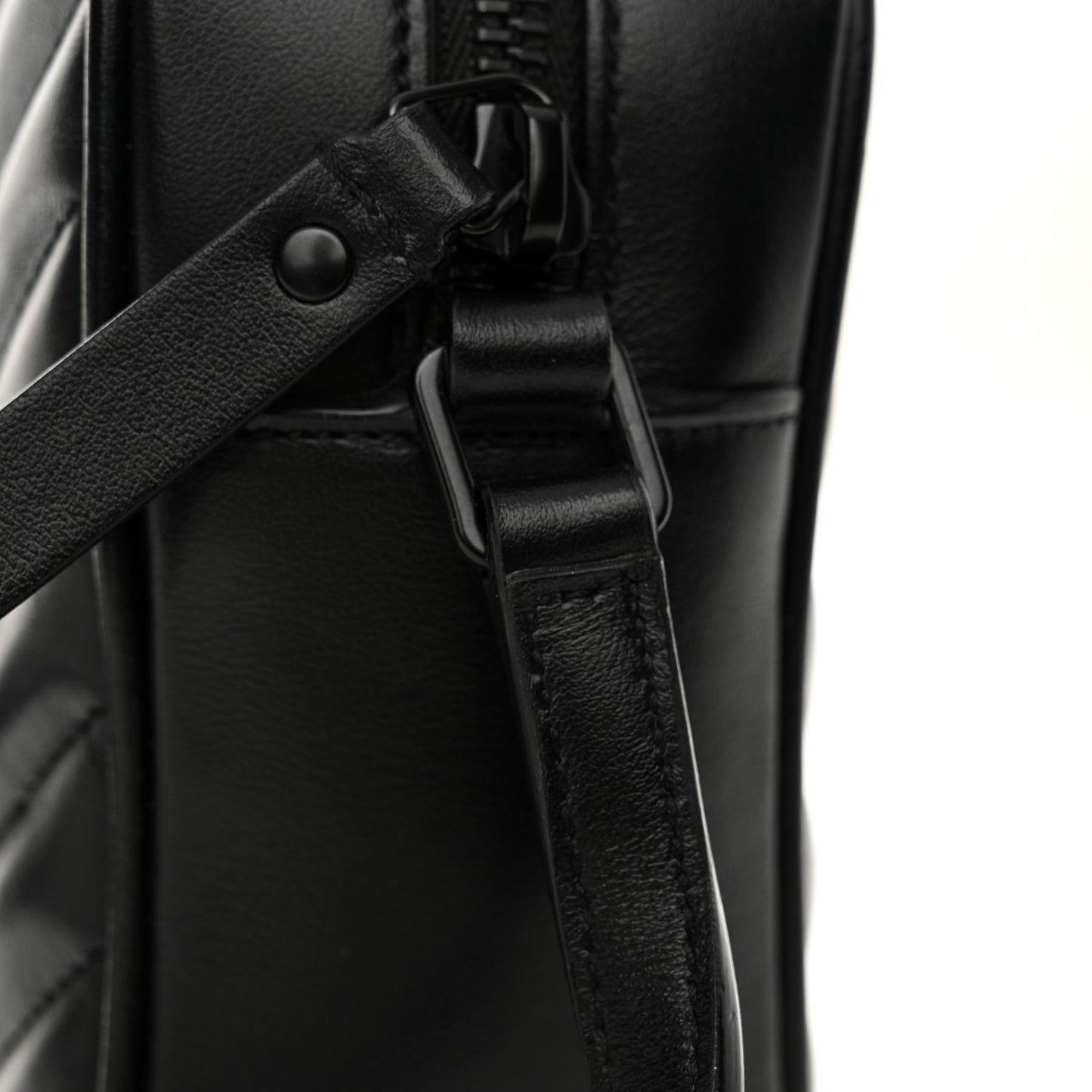 Calfskin Matelasse Monogram Monochrome Lou Camera Bag Black