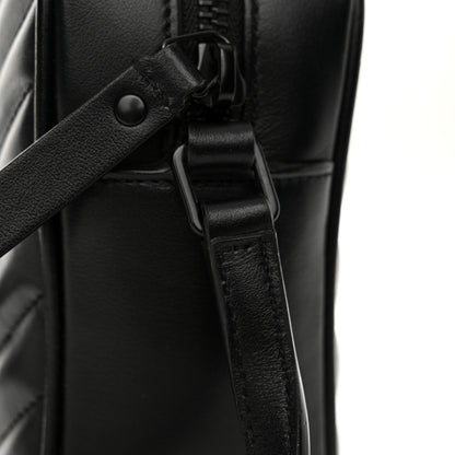 Saint Laurent Calfskin Matelasse Monogram Monochrome Lou Camera Bag Black 11 of 12
