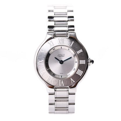Cartier Stainless Steel 28mm Must De 21 Quartz Watch 1 of 5