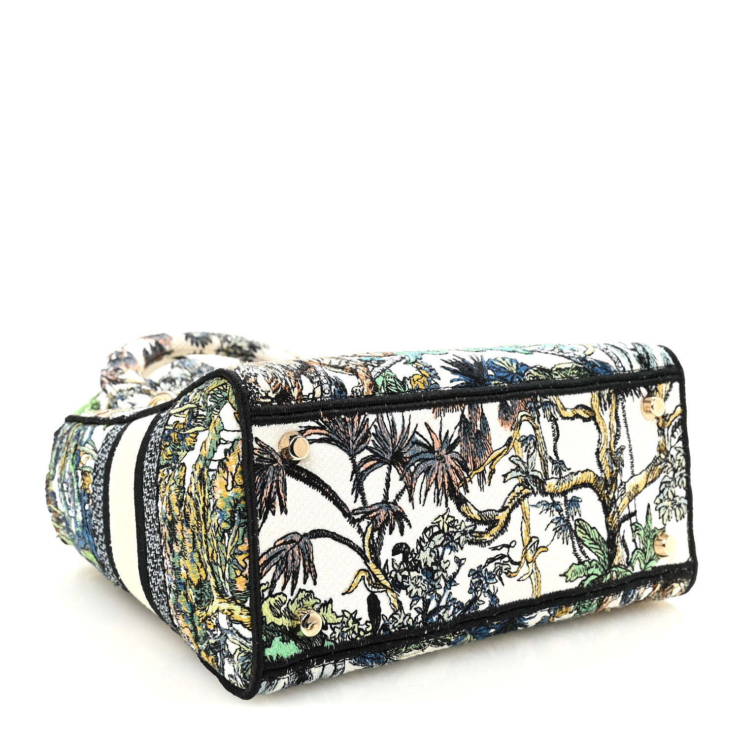 Christian Dior Canvas Embroidered Etoile de Voyage Medium Lady D-Lite Multicolor 4 of 9