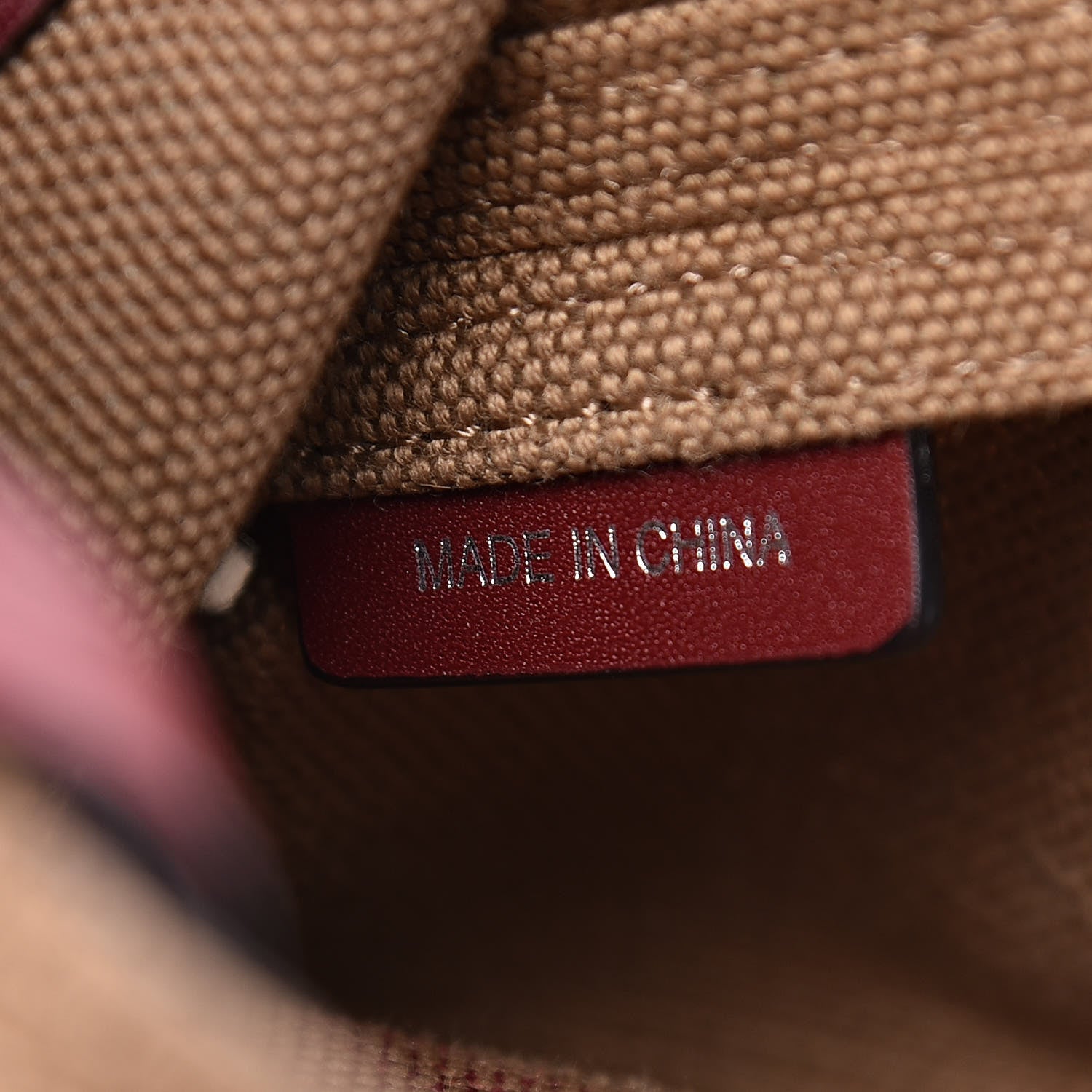 Burberry Canvas Mega Check Mini Ashby Tassel Crossbody Burgundy Red 7 of 15