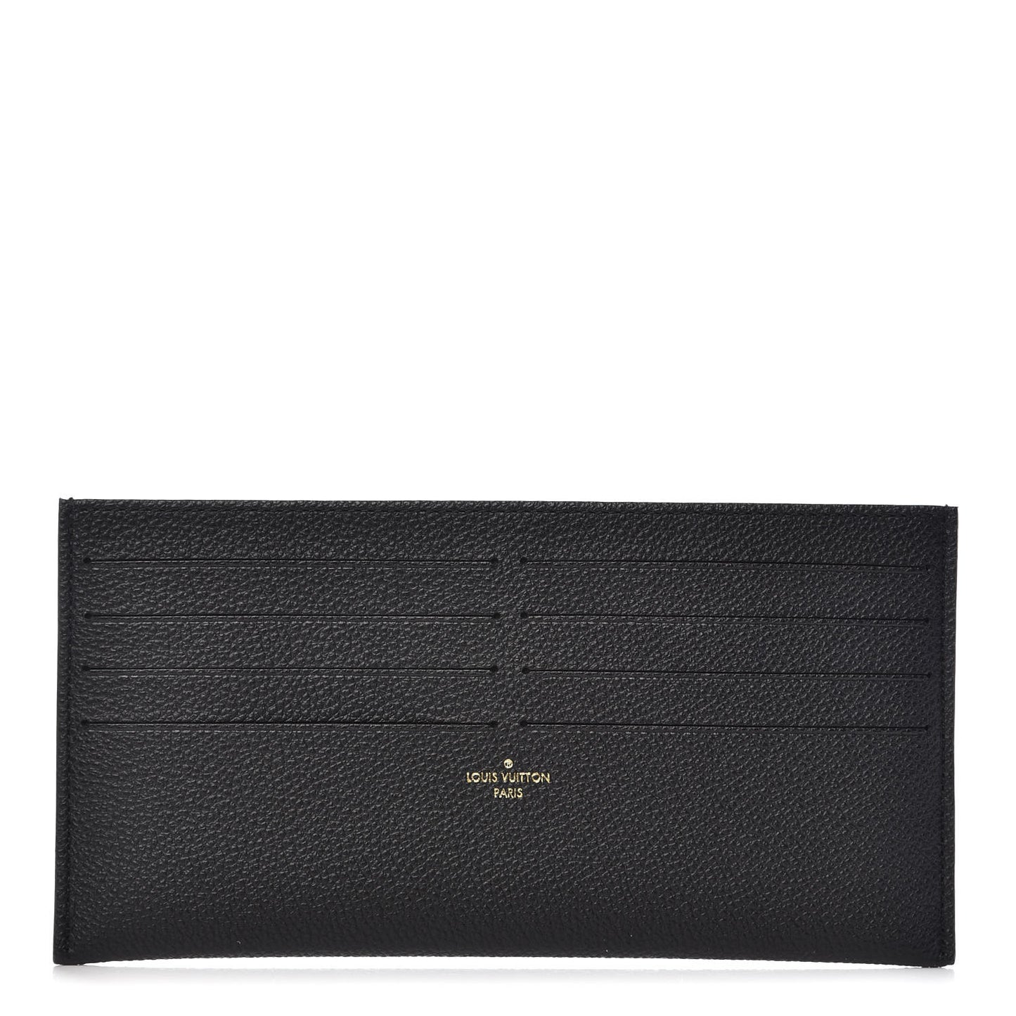 Calfskin Felicie Chain Wallet Card Holder Insert Black