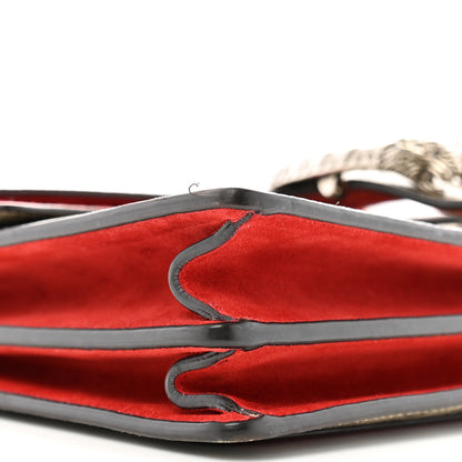Gucci GG Supreme Monogram Suede Cudu Medium Dionysus Shoulder Bag Beige Ebony Vulcanic Red 10 of 16