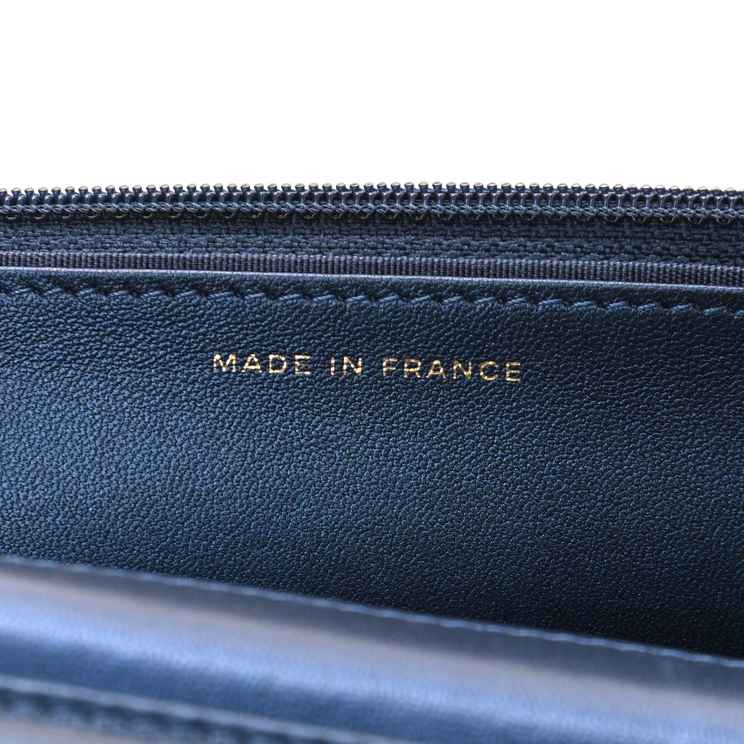 Chanel Metallic Lambskin Quilted Boy Wallet On Chain WOC Blue 7 of 15