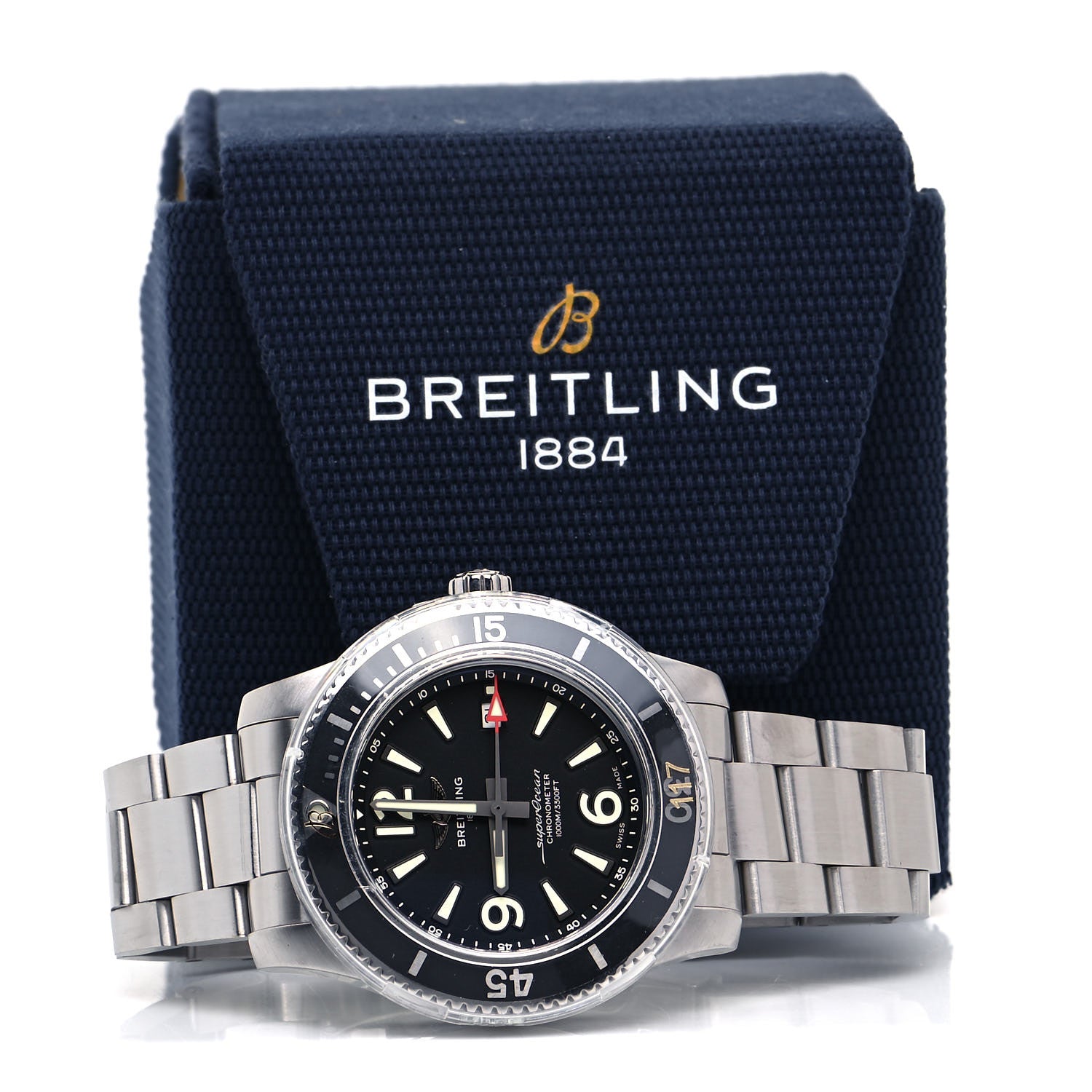 Breitling Stainless Steel 44mm Super Ocean Chronometer Automatic Watch Black A17367 5 of 5