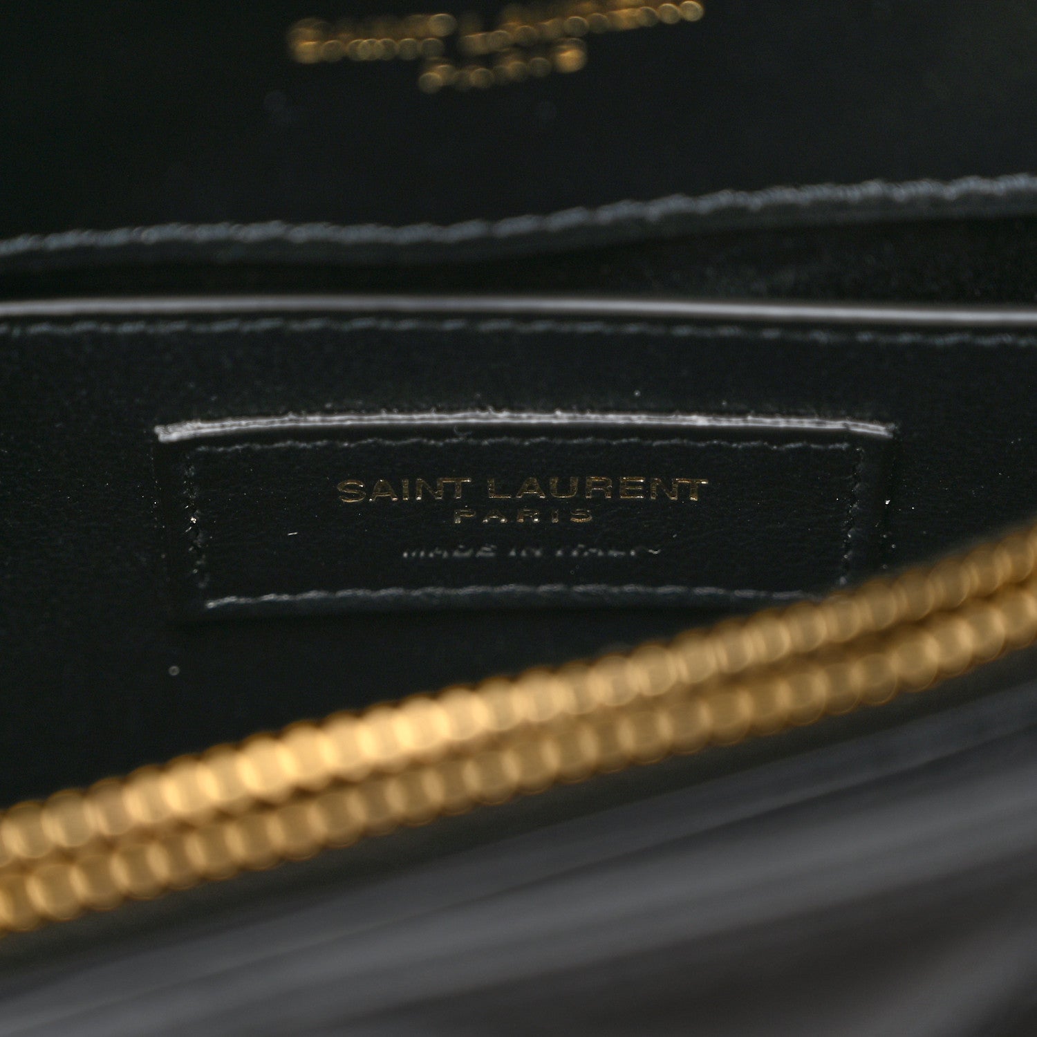 Saint Laurent Calfskin Y Quilted Monogram Small Loulou Chain Satchel Black 6 of 10