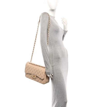 Chanel Lambskin Quilted Jumbo Double Flap Beige 2 of 10