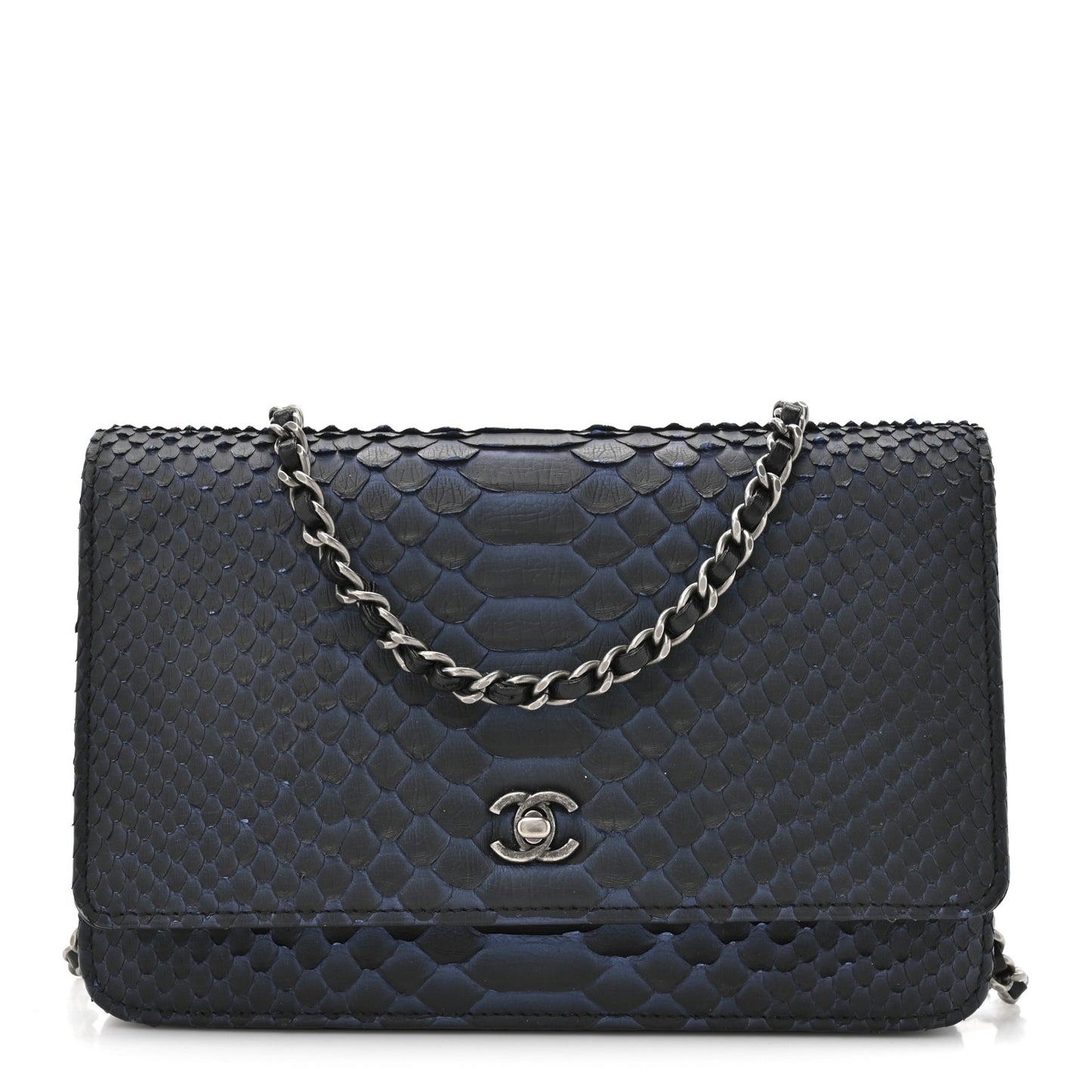 Snakeskin Wallet On Chain WOC Navy