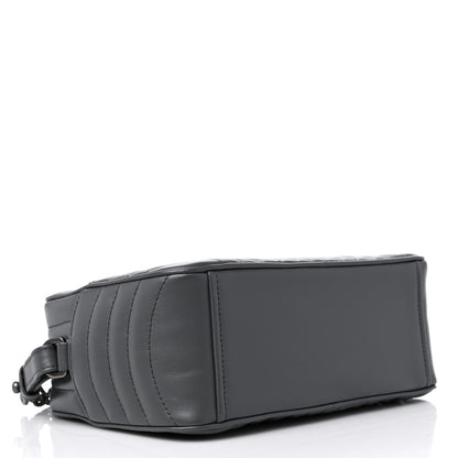 Prada Soft Calfskin Diagramme Crossbody Bag Mercurio 4 of 10