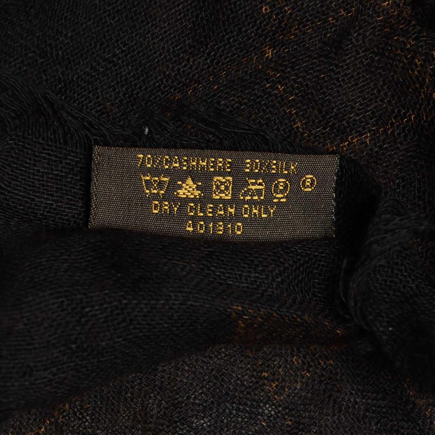 Louis Vuitton Cashmere Silk Etole Stole Damier Ebene 6 of 6