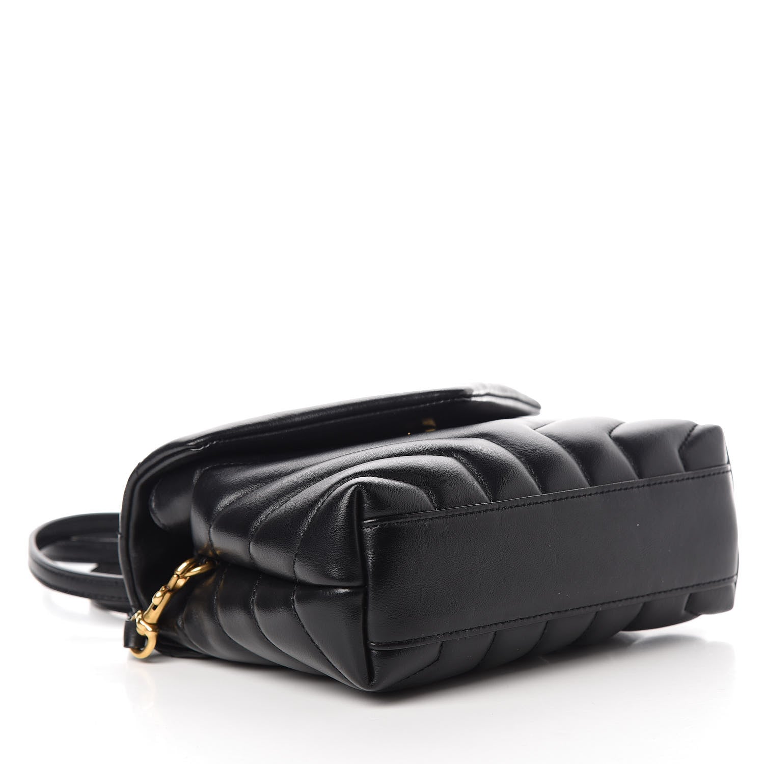 Saint Laurent Calfskin Y Quilted Monogram Toy Loulou Crossbody Bag Black 4 of 12