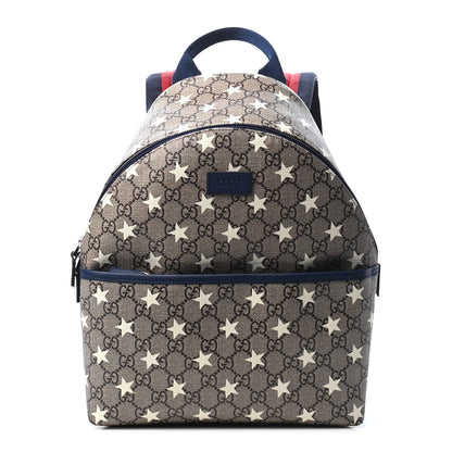 Gucci GG Supreme Monogram Stars Childrens Backpack Beige Ebony Yellow Royal 1 of 8