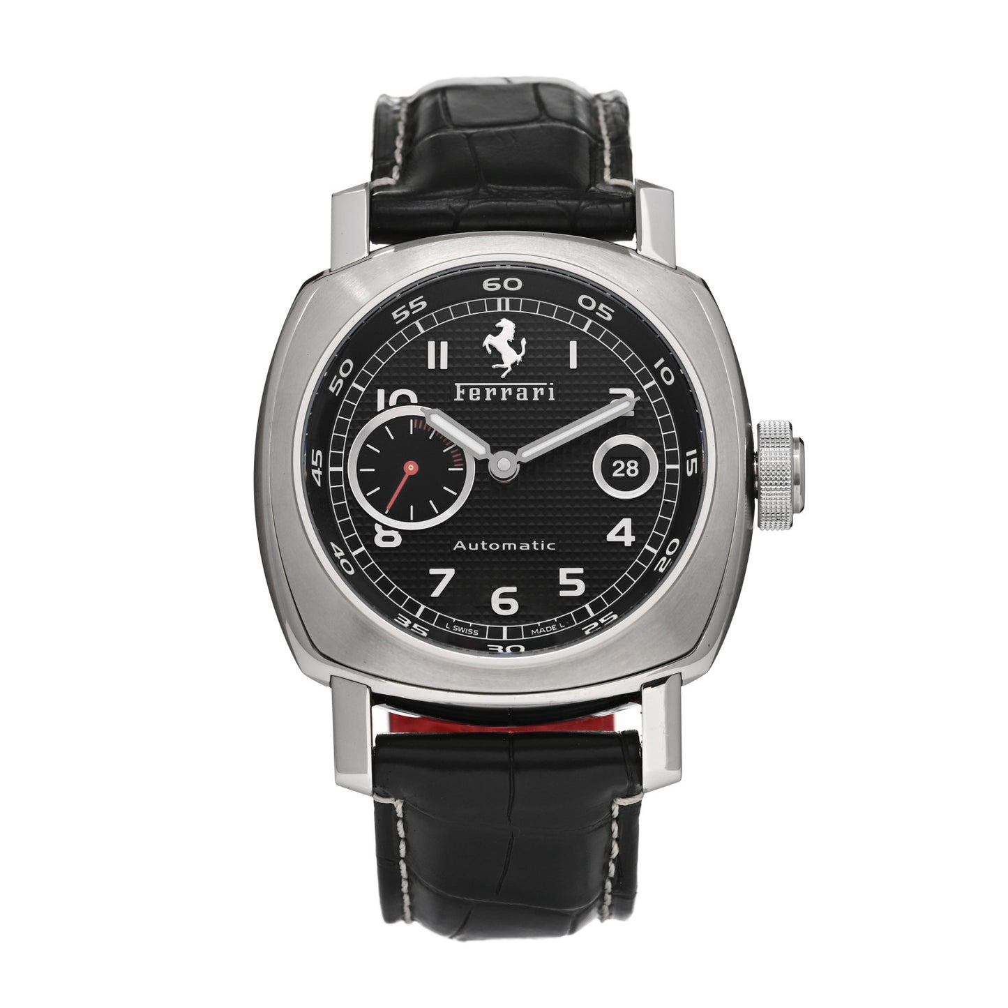 Stainless Steel Alligator 45mm Ferrari Granturismo Automatic Watch Black FER00001