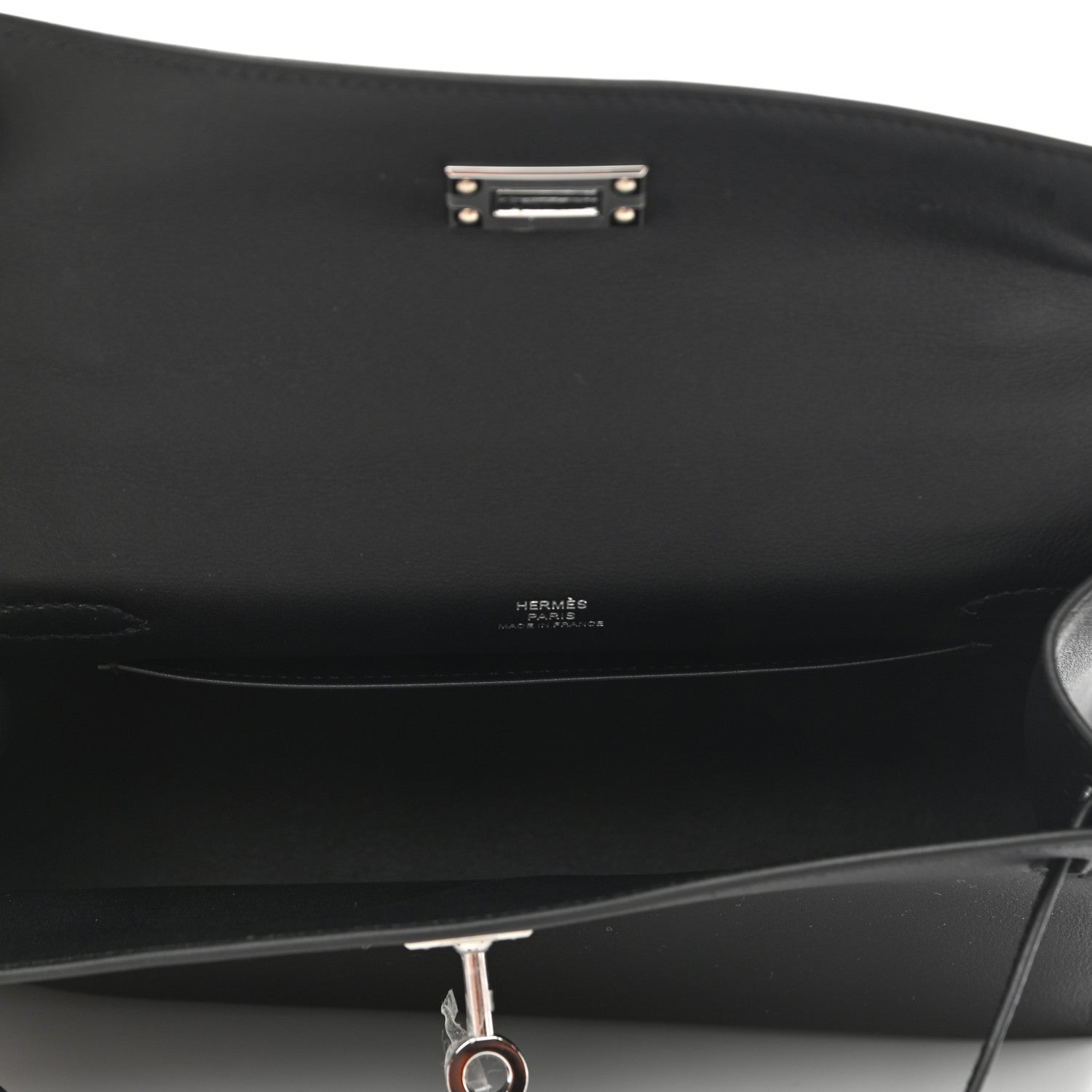 Hermes Swift Kelly Pochette Clutch Black 4 of 5