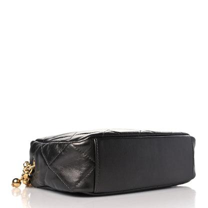 Chanel Metallic Calfskin Pearl Quilted CC Mini Camera Case Ruthenium 4 of 9