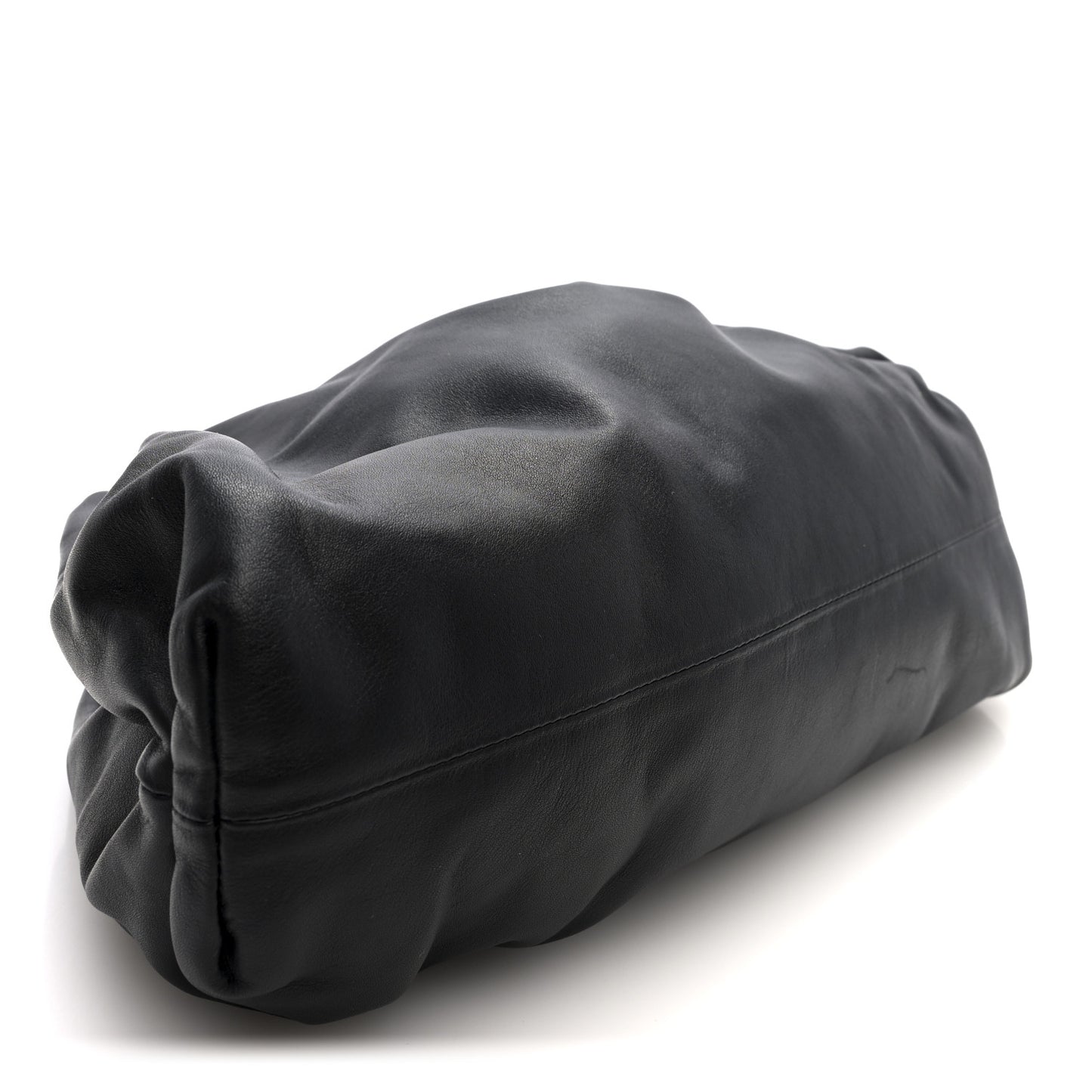Smooth Butter Calf The Pouch Oversized Clutch Black