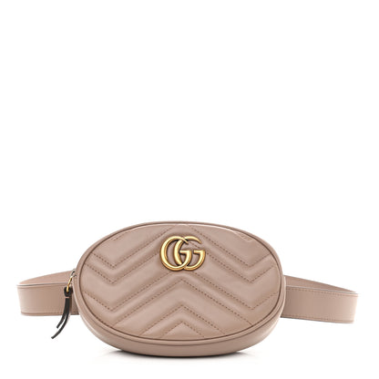 Gucci Calfskin Matelasse GG Marmont Belt Bag 85 34 Porcelain Rose 1 of 12