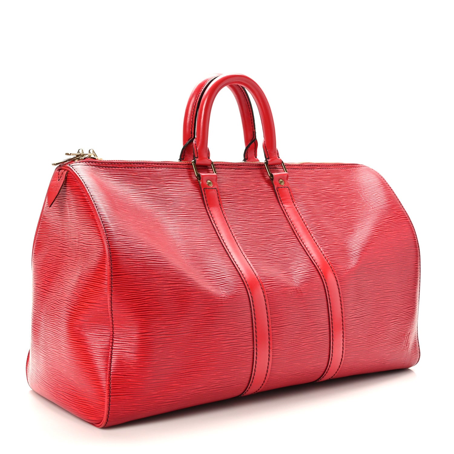 Louis Vuitton Epi Keepall 45 Castillan Red 2 of 13