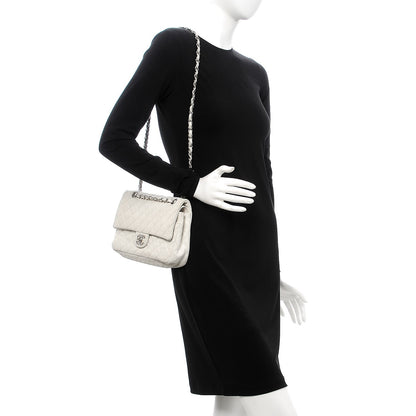 Chanel Washed Caviar Quilted Medium Double Flap White 2 of 9