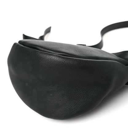 The Row Grained Calfskin Small Slouchy Banana Bag Black 10 of 11